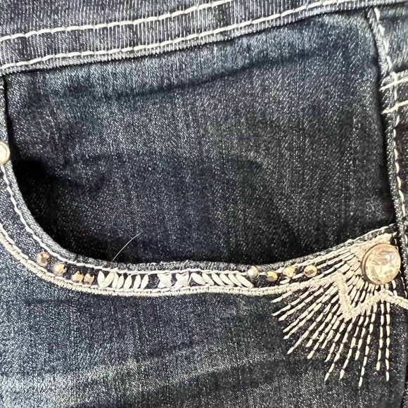 Twelve K USA Blue Distressed Embossed Jeans - Picture 9 of 9